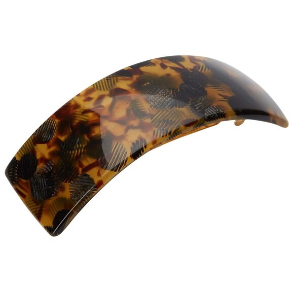 Accessories - Rectangle Volume Barrette Cellulose Acetate Large Clasp Elegant Hair Accessory